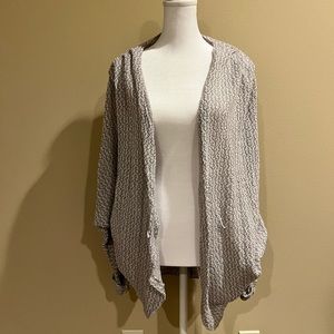 Grey Knit Cocoon Cardigan Size One Size